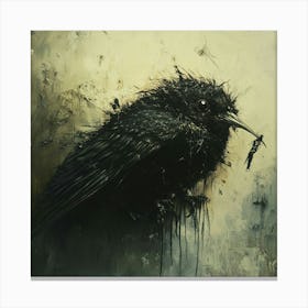 Crow Abstract Canvas Print