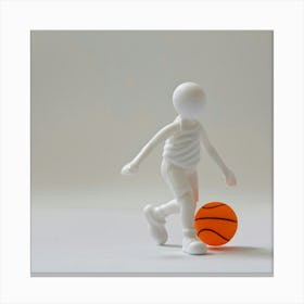 Basketball Player Dribbling 2 Canvas Print