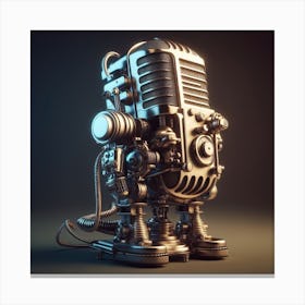 Vintage Microphone Canvas Print