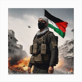 Gaza is under fire Canvas Print
