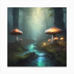 Mushroom Forest Canvas Print