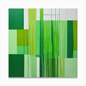 Green Squares Canvas Print