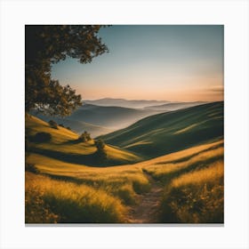 Sunset In The Hills Canvas Print