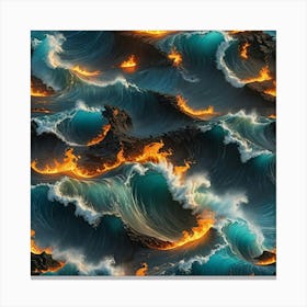 Fire And Lava Canvas Print