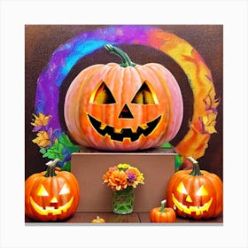 Halloween Pumpkins Canvas Print