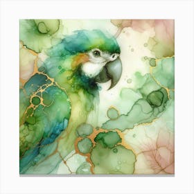 Parrot abstract painting Canvas Print