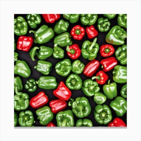 Red And Green Peppers 1 Canvas Print