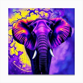 Purple Elephant Canvas Print