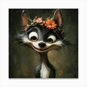 Fox In Flower Crown 9 Toile