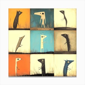 Vertical Dogs Ii Canvas Print