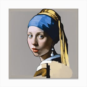 Girl With A Pearl Earring By Johannes Vermeer, 1 Canvas Print