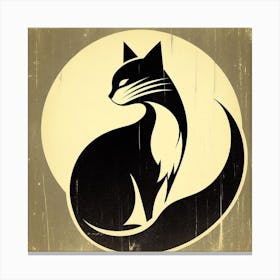 Cat silhouette Canvas Print