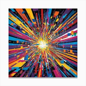 Abstract Colour Burst Canvas Print