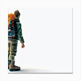 Figure With Backpack Canvas Print