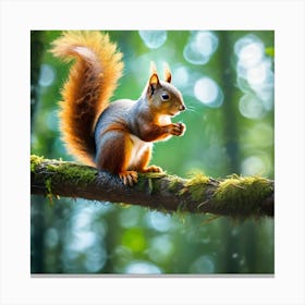 Squirrel In The Forest 277 Canvas Print