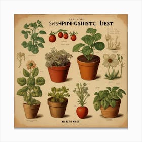 Default Vintage Make A Seedshopping List Aesthetic 0 Canvas Print