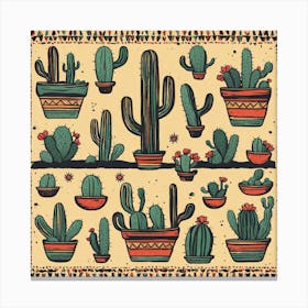 Cactus Set 2 Canvas Print