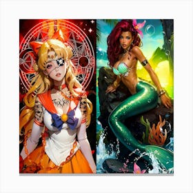 Sailor Mermaid Canvas Print