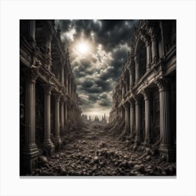 Ruins Of A City Canvas Print