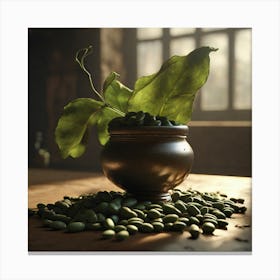 Green Beans In A Bowl 10 Canvas Print