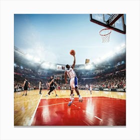 Basketball Player In Action 5 Canvas Print