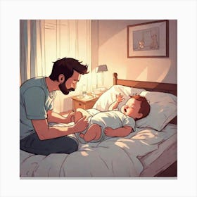 Father And Son Canvas Print