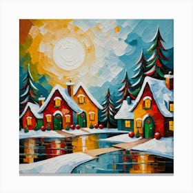 Christmas Village Canvas Print