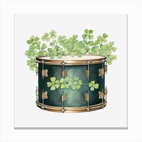 Shamrock Drum Canvas Print