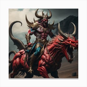 Demon On Horseback 3 Canvas Print