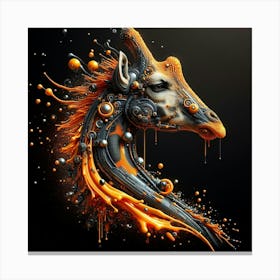 Abstract Giraffe Canvas Print