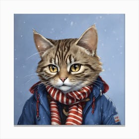 Winter Cat Canvas Print