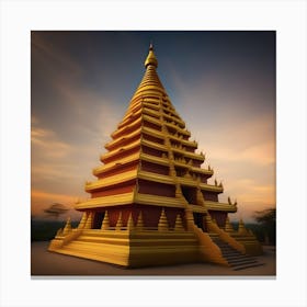 GOLDEN PAGODA Canvas Print