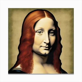 Mona Lisa red hair Canvas Print Canvas Print