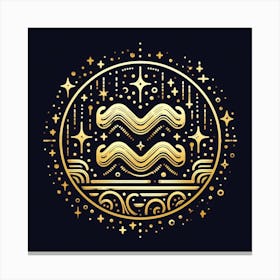 A Zodiac symbol, Aquarius Canvas Print