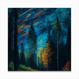 Night In The Forest Canvas Print