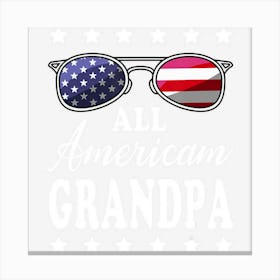 All American Grandpa 4th Of July Family Canvas Print