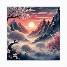 Pink sunset Canvas Print