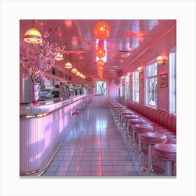 Pink Diner Canvas Print