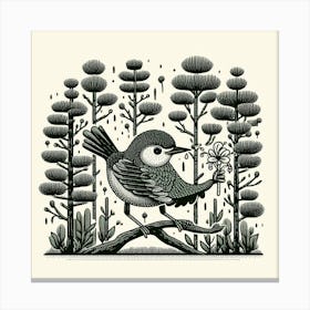Bird In The Woods 1 Canvas Print