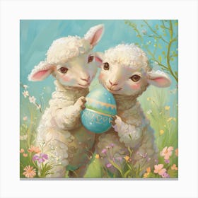 Easter Lambs Canvas Print