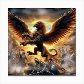 Chimera in battle Canvas Print