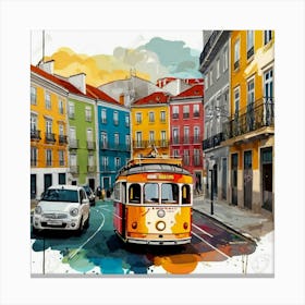 Lisbon Tram 3 Canvas Print