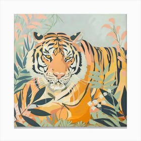 Tiger Pastel Illustration 4 Canvas Print