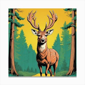 Deer In The Woods 7 Canvas Print