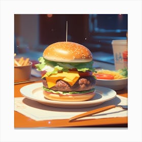 Burger 24 Canvas Print