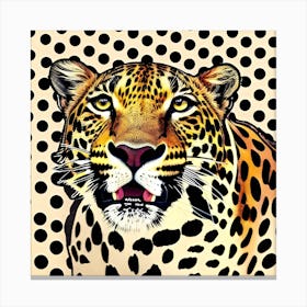Polka Dot Leopard Canvas Print