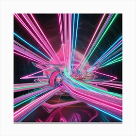 Neon Light Tunnel Canvas Print