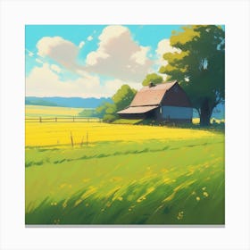 Hayfield 1 Canvas Print