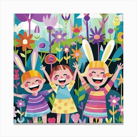 Children In The Garden Canvas Print