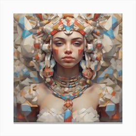The Jigsaw Becomes Her - Pastel 30 Canvas Print